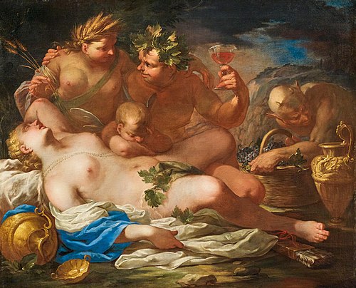 Sine Cerere et Baccho friget Venus, 1700, Federico Cervelli