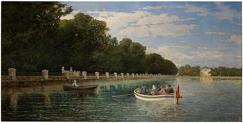 Estanque del Retiro, 1880, Cristóbal Férriz y Sicilia