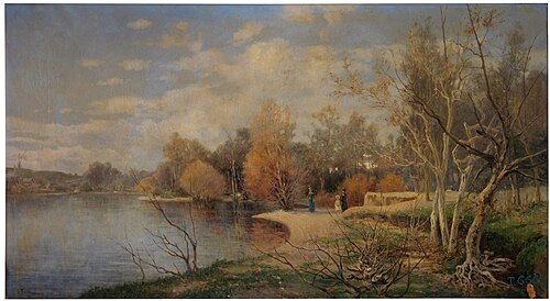 Estanque de la Casa de Campo, 1884, Cristóbal Férriz y Sicilia