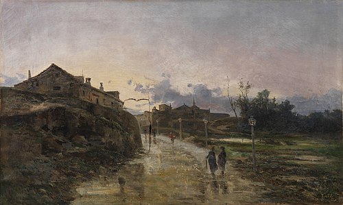 Después del aguacero en Madrid, 1877, Cristóbal Férriz y Sicilia