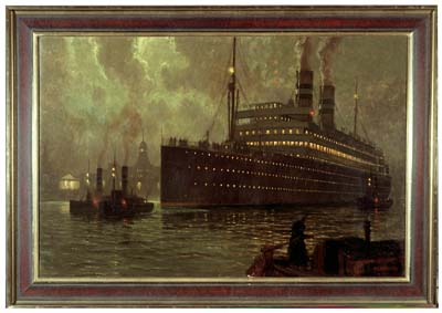 De 'Rotterdam' (IV) bij avond, 1908, Alexander Kircher