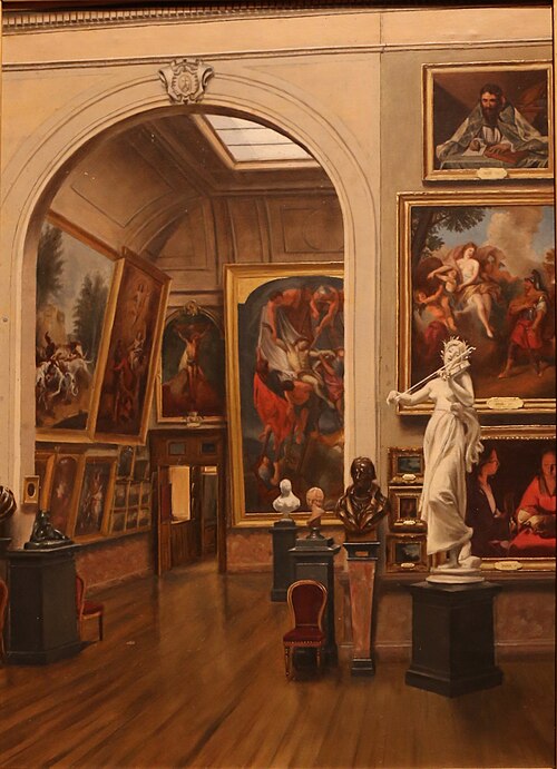 Vue intérieure du Musée de Rennes vers 1900, 1900, Édouard-Charles Hulton