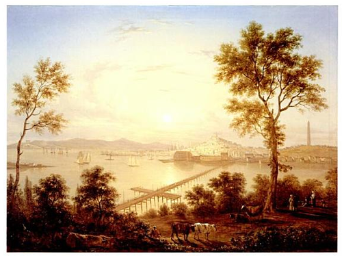 Boston Harbor, 1843, Victor de Grailly