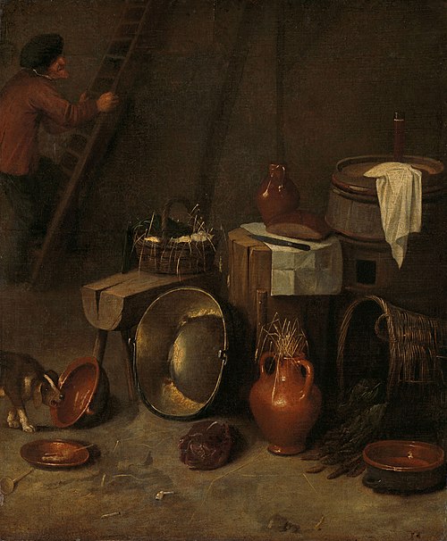 Still life in a stable, 1640, Hendrik Potuyl