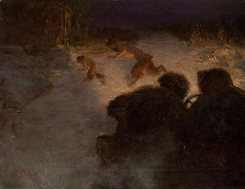 Fauns Fleeing before an Automobile, 1905, Benes Knupfer