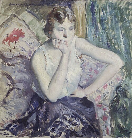 Girl Meditating, 1916, Adolphe Borie