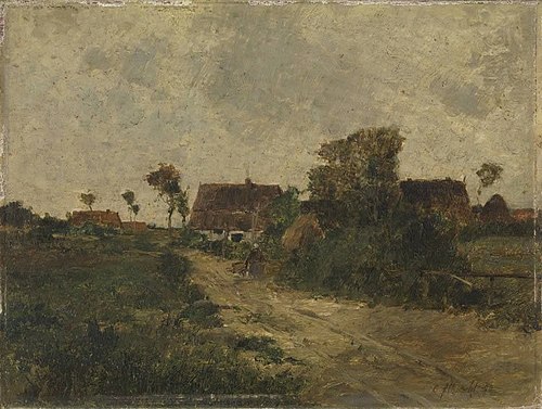Dorfstraße, 1890, Carl Albrecht