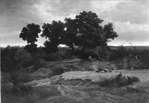 Landschaft mit Eichen, 1845, Max Zimmermann