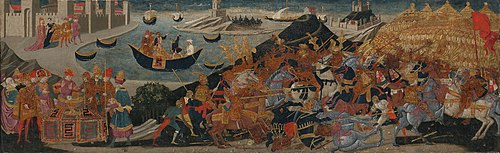The Battle of Pharsalus and the Death of Pompey, 1457, Marco del Buono Giamberti