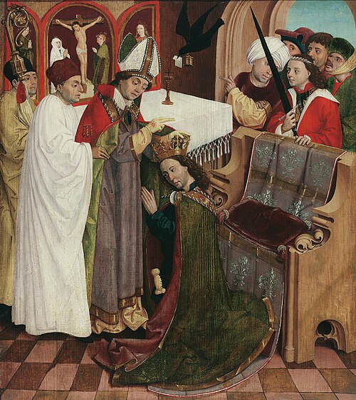 The coronation of St. Oswald, 1482, Meister der Oswaldlegende