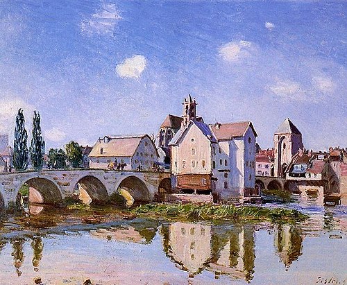 Le pont de Moret au soleil, 1892, Alfred Sisley