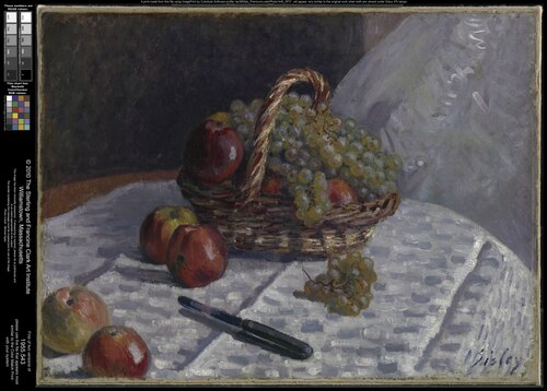 Nature morte, pommes et raisins, 1876, Alfred Sisley
