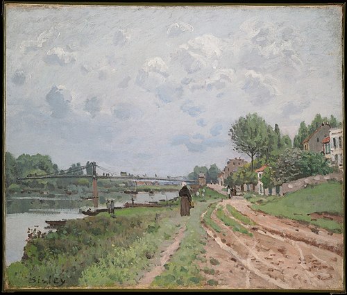 Le Pont de Villeneuve-la-Garenne, 1872, Alfred Sisley