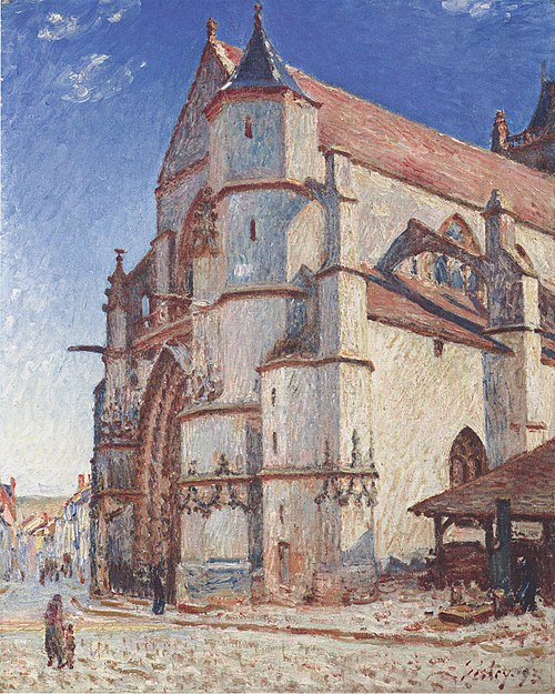 L'Église de Moret au soleil du matin, 1893, Alfred Sisley