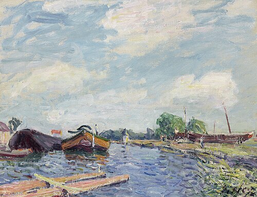 Canal du Loing à Saint-Mammès, 1886, Alfred Sisley