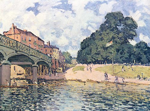 Le pont de Hampton Court, 1874, Alfred Sisley