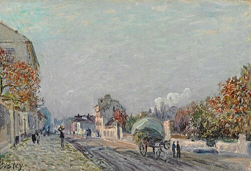 Une rue à Marly, 1876, Alfred Sisley