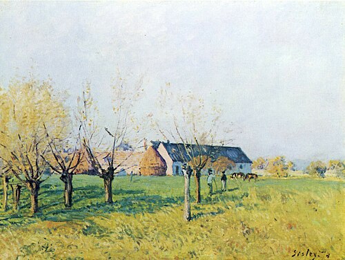 La Ferme du Trou d'Enfer, matinée d'automne, 1874, Alfred Sisley