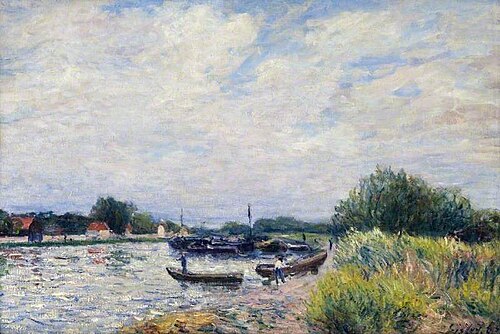 The Loing at Saint-Mammès, 1883, Alfred Sisley