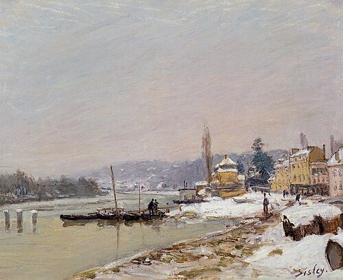 Port-Marly sous la neige, 1875, Alfred Sisley