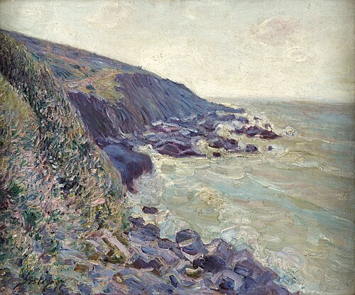 Coup de vent du sud-ouest sur Langland bay, effet du matin, 1897, Alfred Sisley