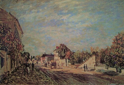 Scène de rue à Marly, 1879, Alfred Sisley