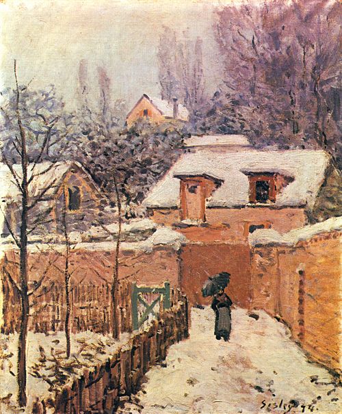 Garten im Louveciennes im Schnee, 1874, Alfred Sisley