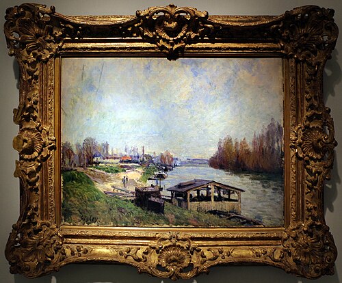 Le lavoir de Billancourt, 1879, Alfred Sisley