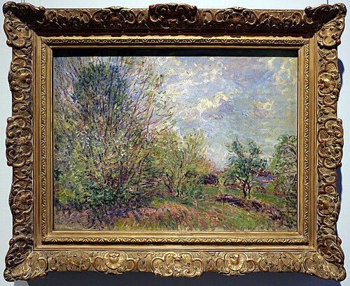 A la lisière du bois / Paysage. Printemps, 1885, Alfred Sisley