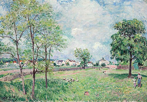 Vue de village, 1885, Alfred Sisley