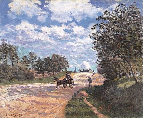 La route de Mantes a Choisy-le-Roi, 1872, Alfred Sisley