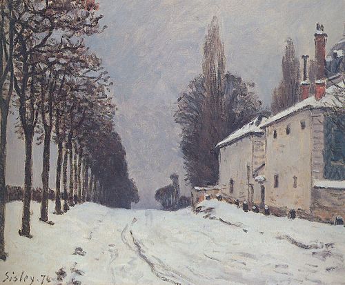 Neige sur la route de Louveciennes, 1874, Alfred Sisley