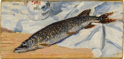 Un brochet du Loing, 1888, Alfred Sisley