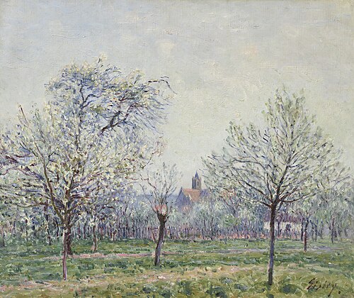 Le verger à Moret-sur-Loing, printemps, 1891, Alfred Sisley