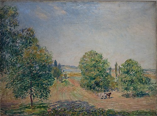 Paysage, champs, plaine de Veneux-Nadon, , Alfred Sisley