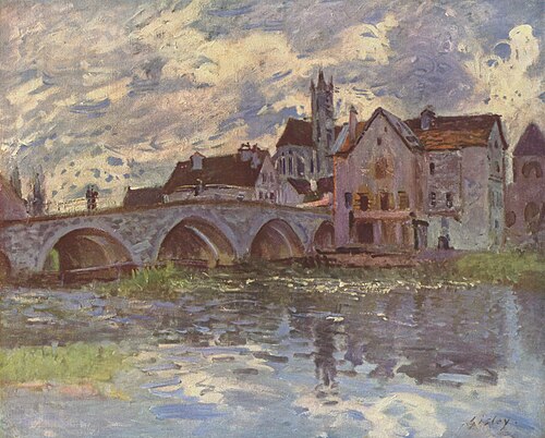Pont de Moret, effet d'orage, 1887, Alfred Sisley