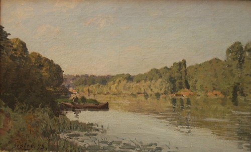 La Seine à Bougival, effet d’automne, 1873, Alfred Sisley