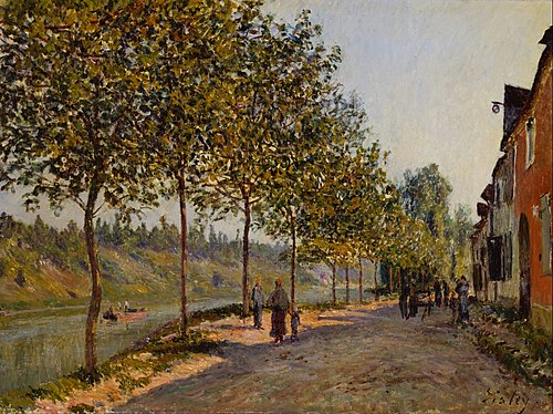Saint-Mammès et les coteaux de la Celle, matin de juin, 1884, Alfred Sisley