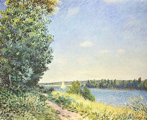 Normandy, The Water Path, Evening at Sahurs, 1894, Alfred Sisley