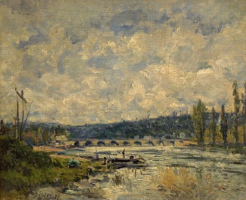 Le Pont à Sèvres, 1877, Alfred Sisley