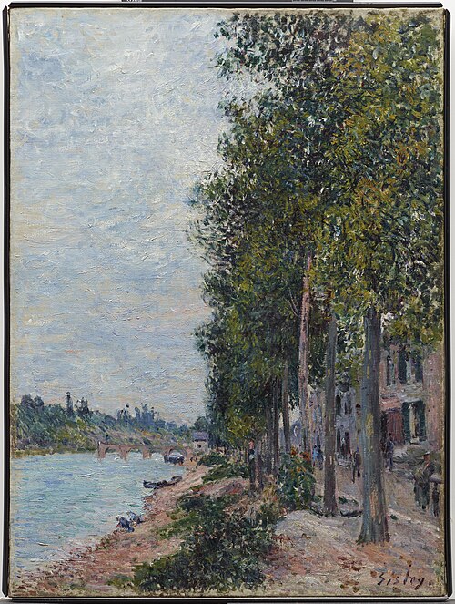 Chemin le long de la Seine à Saint-Mammès, 1880, Alfred Sisley