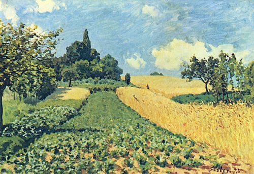 Grain fields on the hills of Argenteuil, 1873, Alfred Sisley
