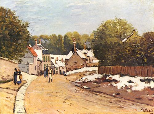 Early Snow in Louveciennes, 1870, Alfred Sisley