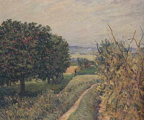Among the Vines in Louveciennes, 1874, Alfred Sisley