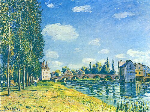 Bridge and Watermill of Moret in Summer, 1888, Alfred Sisley