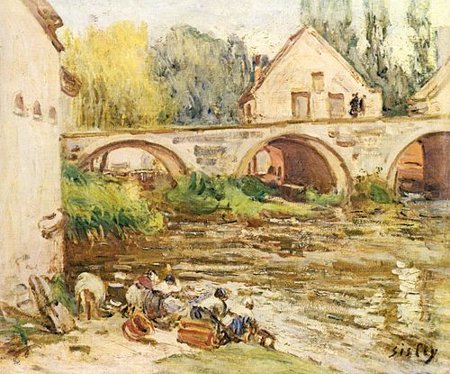 Washerwomen in Moret, 1888, Alfred Sisley