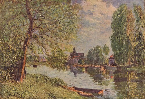 River Landscape in Moret-sur-Loing, 1890, Alfred Sisley