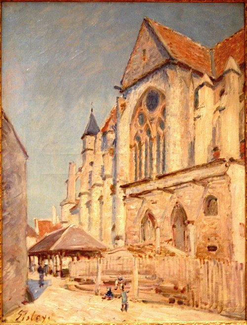 L’Église de Moret et le vieux marché, 1893, Alfred Sisley