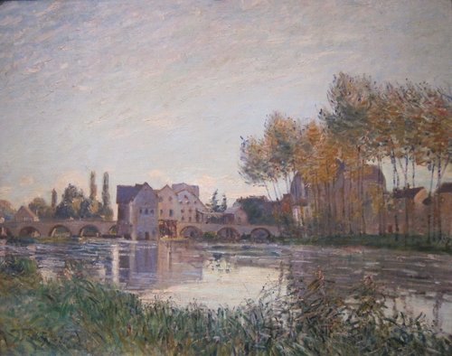 Moret au coucher du soleil, 1888, Alfred Sisley