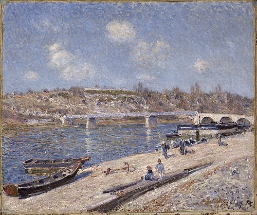 La Plage à Saint-Mammès, 1884, Alfred Sisley